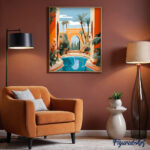 Villa marocaine luxeuse - Toile roulée