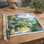 Village Côtier au Japon - Toile roulée