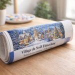 Village de Noël Étincelant - Toile roulée