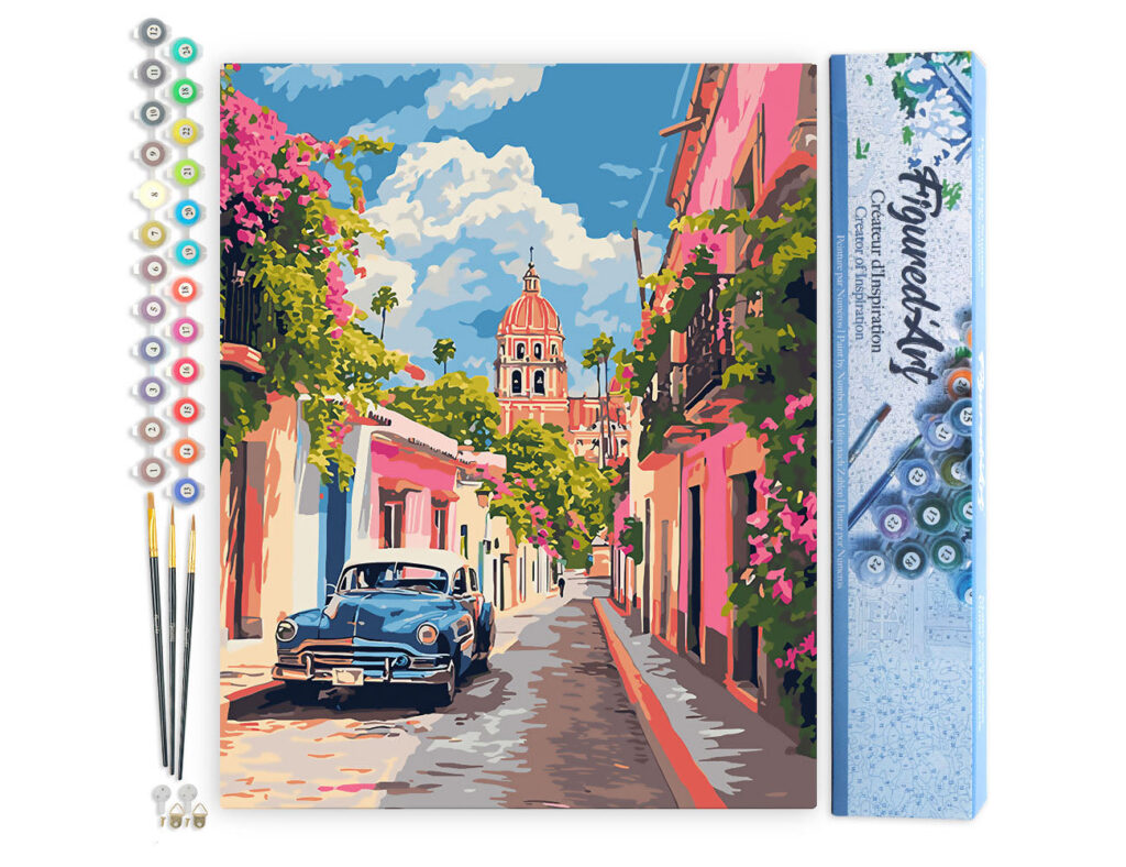 Voiture classique à Mexico - Toile roulée