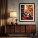 Vue du Chat en Automne - Toile roulée