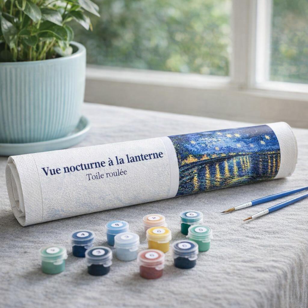 Vue nocturne à la lanterne - Toile roulée