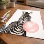 Zèbre et Chewing gum - Toile roulée