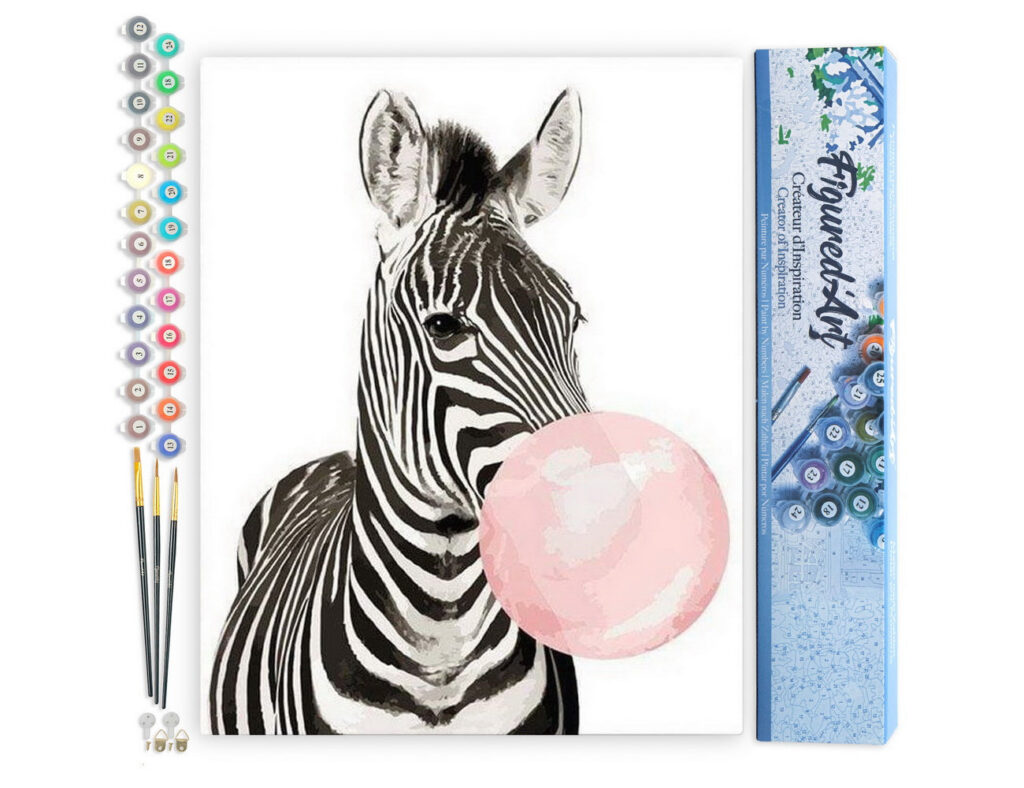 Zèbre et Chewing gum - Toile roulée